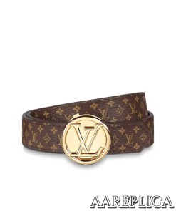 Replica Louis Vuitton M0053V LV Circle 20mm Reversible Belt