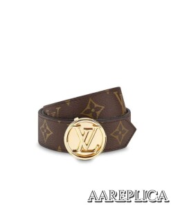 Replica Louis Vuitton M0055U LV Circle 25mm Reversible Belt