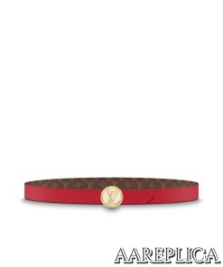 Replica Louis Vuitton M0055U LV Circle 25mm Reversible Belt 2