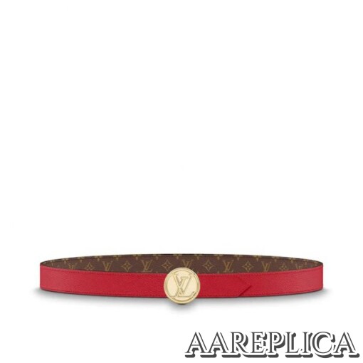 Replica Louis Vuitton M0055U LV Circle 25mm Reversible Belt 2