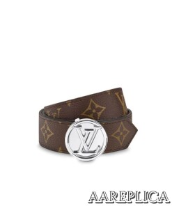 Replica Louis Vuitton M0056U LV Circle 25mm Reversible Belt