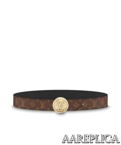 Replica Louis Vuitton M0058U LV Circle 35mm Reversible Belt 2