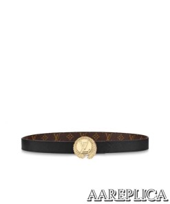 Replica Louis Vuitton M0111U LV Circle 30mm Reversible Belt 2