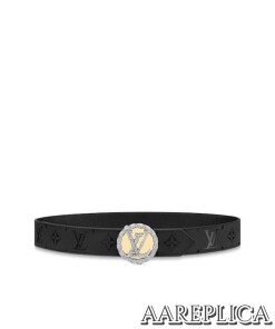 Replica Louis Vuitton M0192U LV Circle Plate 35mm Reversible Belt 2