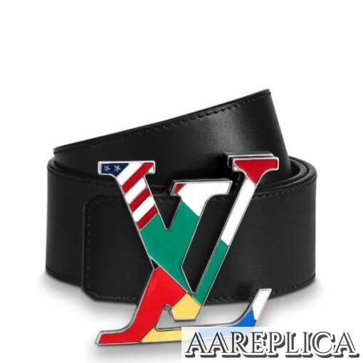 Replica Louis Vuitton MP129S LV Flags 40MM Belt