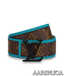 Replica Louis Vuitton MP204Q LV Shape Patchwork 40mm Belt