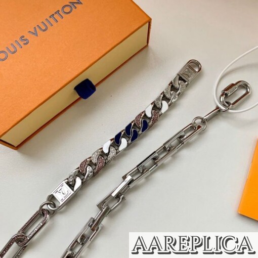 Replica LV Chain Links Patches Necklace Louis Vuitton MP2461 4