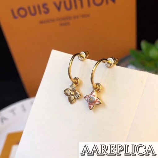 Replica LV Blooming Strass Mismatched Earrings Louis Vuitton M68376 4