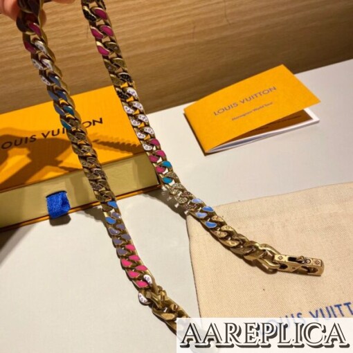 Replica LV MP2772 Louis Vuitton Chain Links Patches Necklace