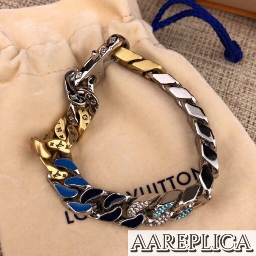 Replica LV MP2777 Louis Vuitton Chain Links Patches Bracelet 3