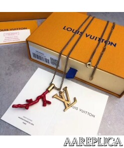 Replica Pendant Chain LV Coral Necklace Louis Vuitton M68903