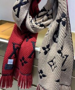 Replica LV M73886 Louis Vuitton Logomania Duo Scarf 2