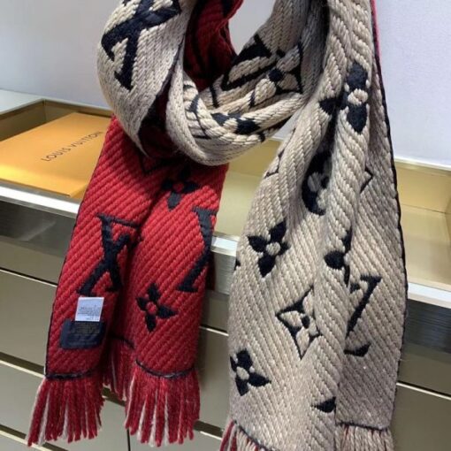 Replica LV M73886 Louis Vuitton Logomania Duo Scarf 2