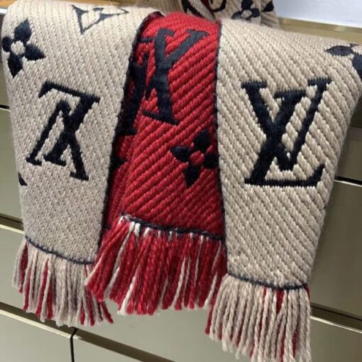 Replica LV M73886 Louis Vuitton Logomania Duo Scarf 3