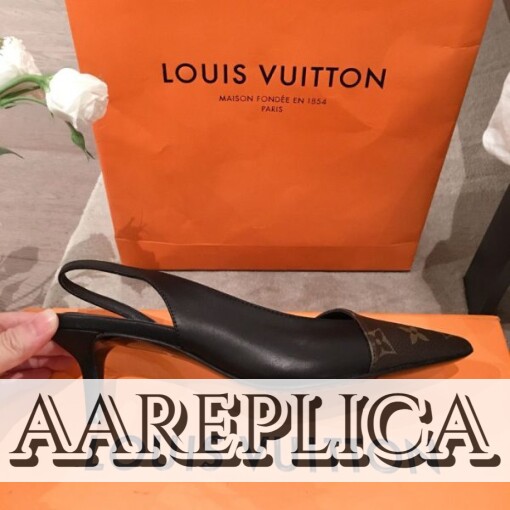 Replica Louis Vuitton Cherie Slingback Pump LV 1A86GI 4