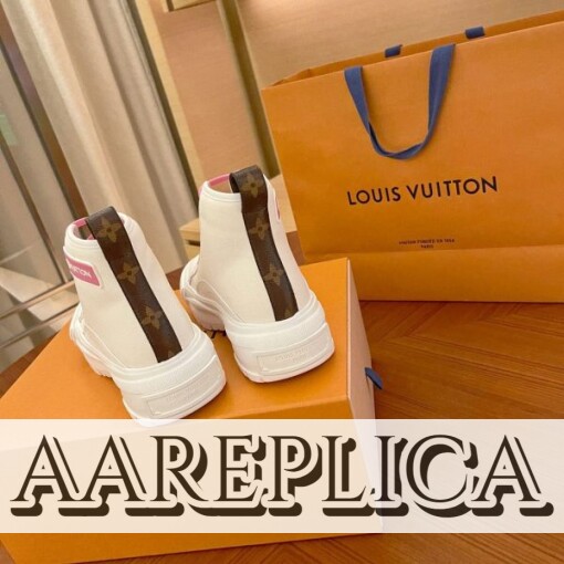 Replica LV Squad Sneaker Boot Louis Vuitton 1A940C 4