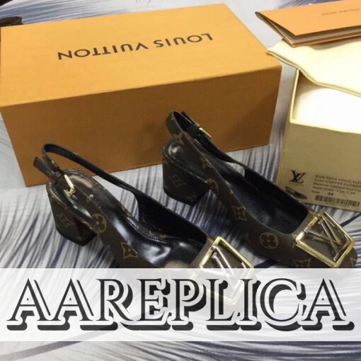 Replica Louis Vuitton Madeleine Slingback Pump LV 1A65O2 3