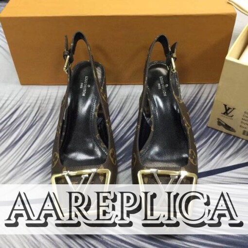 Replica Louis Vuitton Madeleine Slingback Pump LV 1A65O2 4