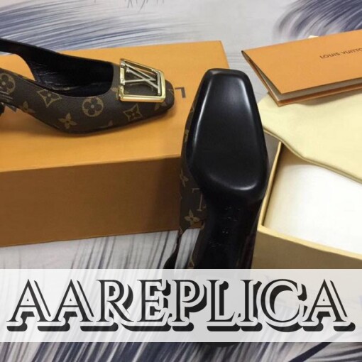 Replica Louis Vuitton Madeleine Slingback Pump LV 1A65O2 5