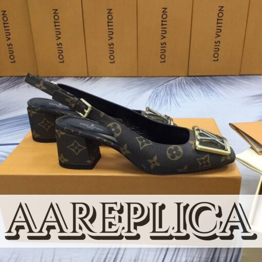 Replica Louis Vuitton Madeleine Slingback Pump LV 1A65O2 6