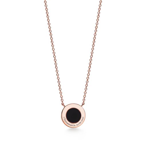 Replica Tiffany T Diamond and Black Onyx Circle Pendant 67520556 2