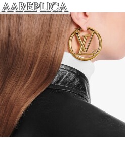 Replica Louis Vuitton LOUISE HOOP GM EARRINGS M64288 2