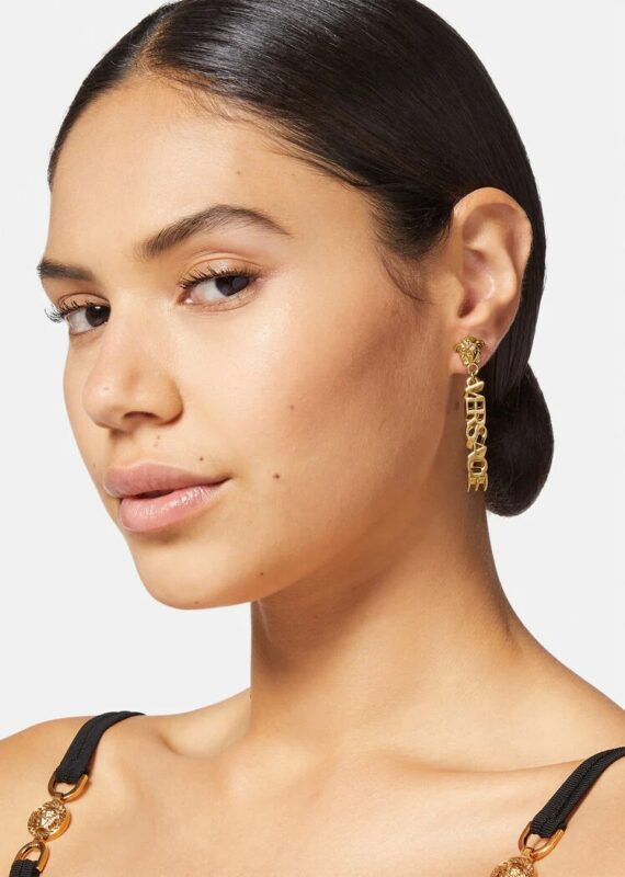 Replica Versace Logo Drop Earrings 1002273-1A00620_3J000 3