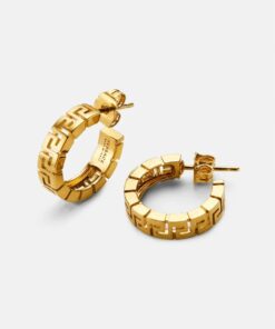 Replica Versace Greca Hoop Earrings DG28199-DJMT_3J000 2