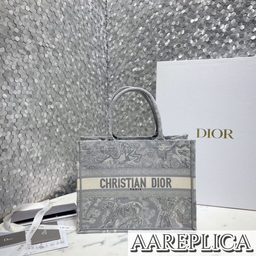 Replica Small Dior Book Tote M1296ZRGO_M932 9