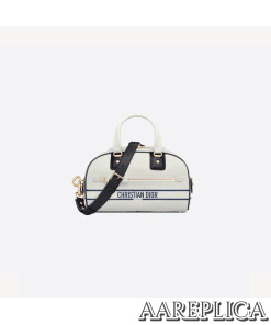 Replica Small Dior Vibe Zip Bowling Bag M6209OOBR_M933