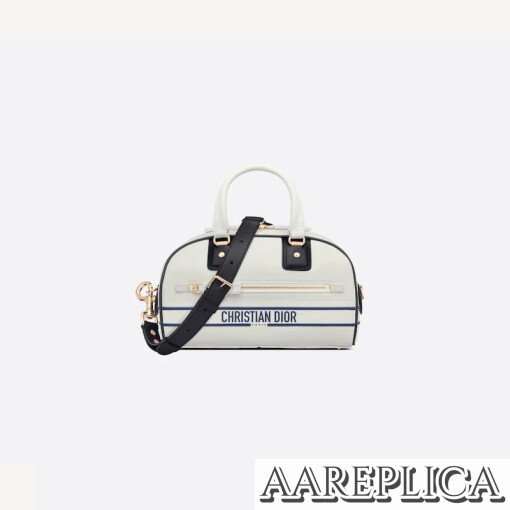 Replica Small Dior Vibe Zip Bowling Bag M6209OOBR_M933