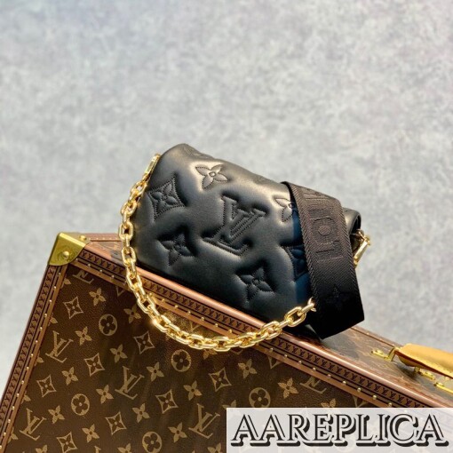 Replica Louis Vuitton Wallet on Strap Bubblegram LV M81398 2