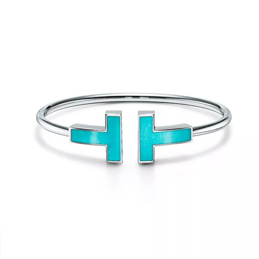 Replica Tiffany T Wide Turquoise Wire Bracelet 66964647