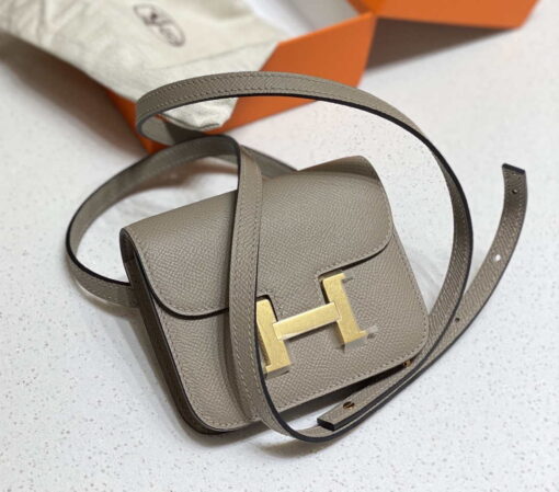 Replica Hermes Constance Mini Cross Body Bag Epsom Leather Gold H28421 2