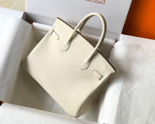 Replica Hermes Birkin Designer Tote Bag Epsom Leather 28355 White 2