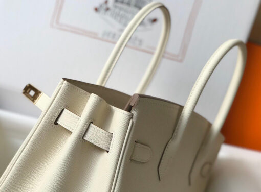 Replica Hermes Birkin Designer Tote Bag Epsom Leather 28355 White 4