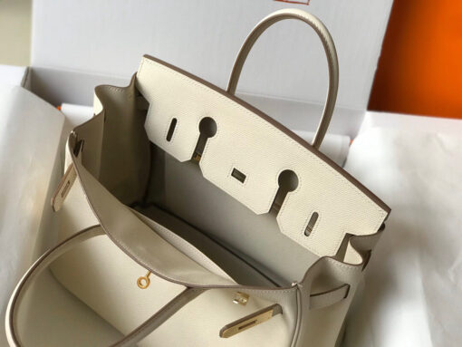 Replica Hermes Birkin Designer Tote Bag Epsom Leather 28355 White 8