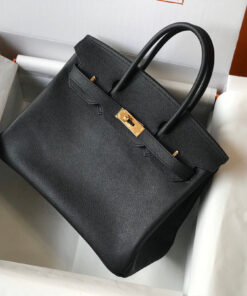 Replica Hermes Birkin Designer Tote Bag Epsom Leather 28353 Black