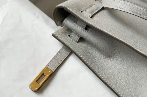 Replica Hermes Kelly Danse 22cm Leather Bag 20360 Gray 7