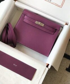 Replica Hermes Kelly Danse 22cm Leather Bag 20358 Purple 2