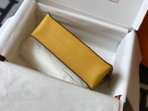 Replica Hermes Kelly Danse 22cm Leather Bag 20357 Yellow 5