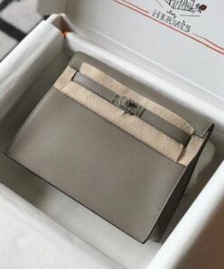 Replica Hermes Kelly Danse 22cm Leather Bag 20356 Gray