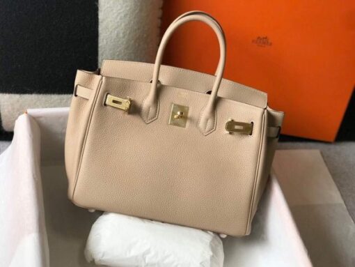 Replica Hermes Birkin Designer Tote Bag Togo Leather 28347 Apricot 2