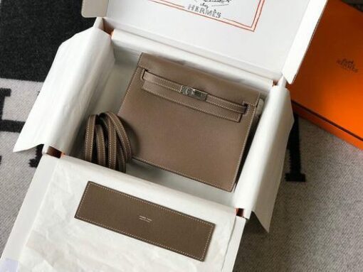 Replica Hermes Kelly Danse 22cm Leather Bag 20352 Brown 2