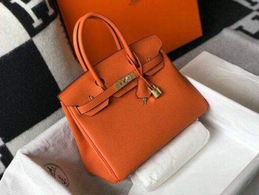 Replica Hermes Birkin Designer Tote Bag Togo Leather 28342 Orange 2