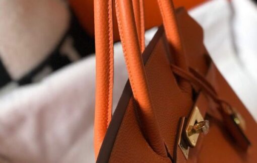 Replica Hermes Birkin Designer Tote Bag Togo Leather 28342 Orange 4