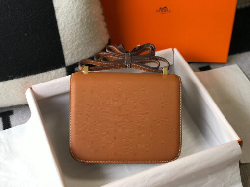 Replica Hermes H082060 Constance Slim Wallet Epsom calfskin Brown 3