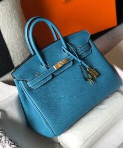 Replica Hermes Birkin Designer Tote Bag Togo Leather 28336 Blue 2