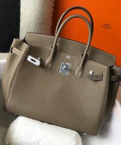 Replica Hermes Birkin Designer Tote Bag Togo Leather 28333 Elephant Grey 2