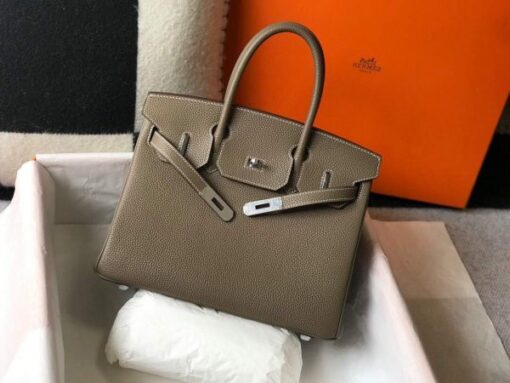 Replica Hermes Birkin Designer Tote Bag Togo Leather 28333 Elephant Grey 3